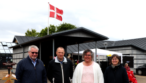 Fra venstre: Leif Vestbjerg Nielsen, faglig sekretær i FOA - Rene Zimmer, faglig sekretær i SL - Lene-Mouritsen, leder og Naja-Brandt, AMR